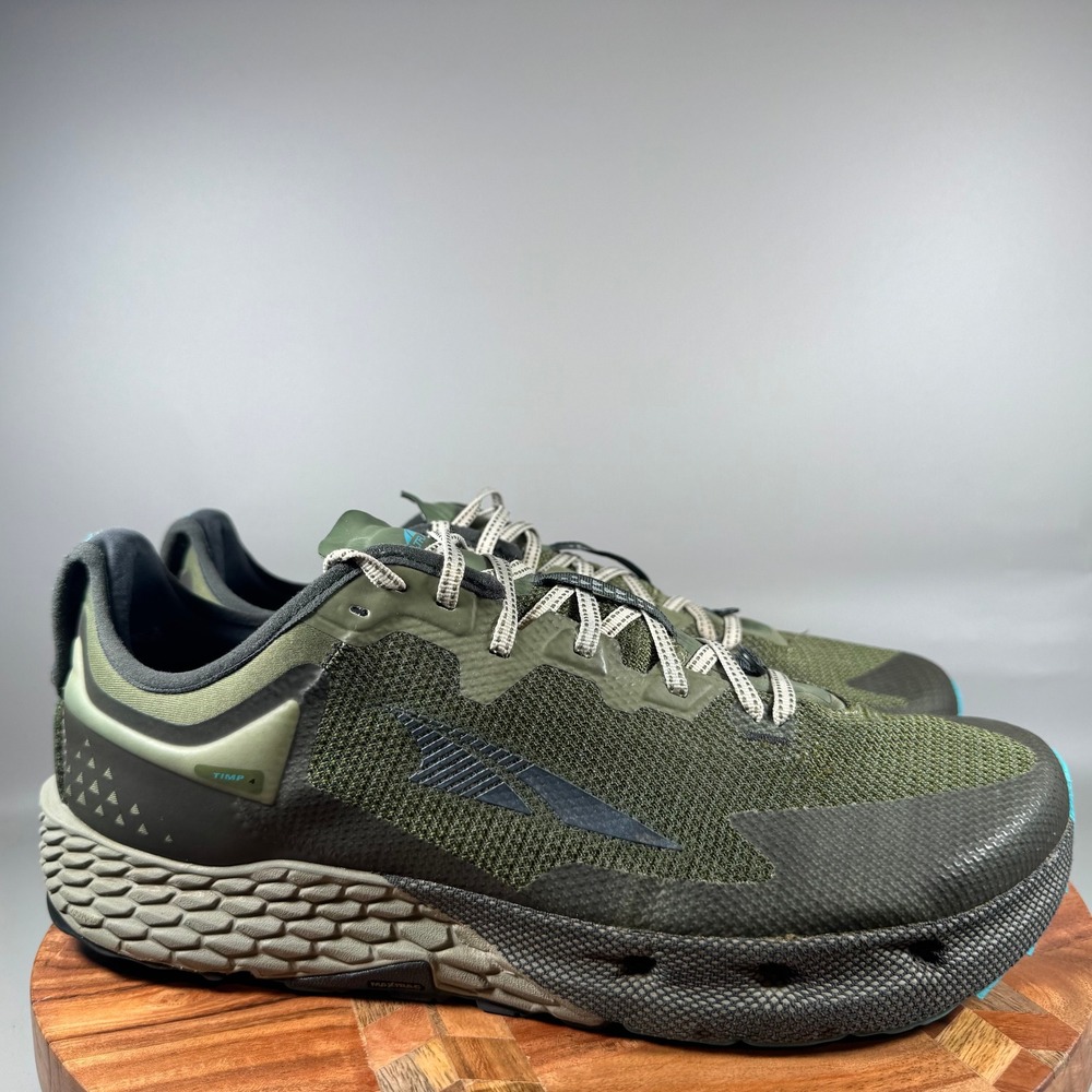 Altra Timp 4 Mens Trail Running Shoes Size 14 Green Olive ALOA547J315